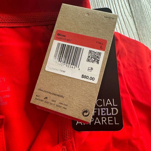 Nike Ohio State Buckeyes Logo SS Windshirt Mens L Scarlet On Field DZ8512-657 - Picture 6 of 14